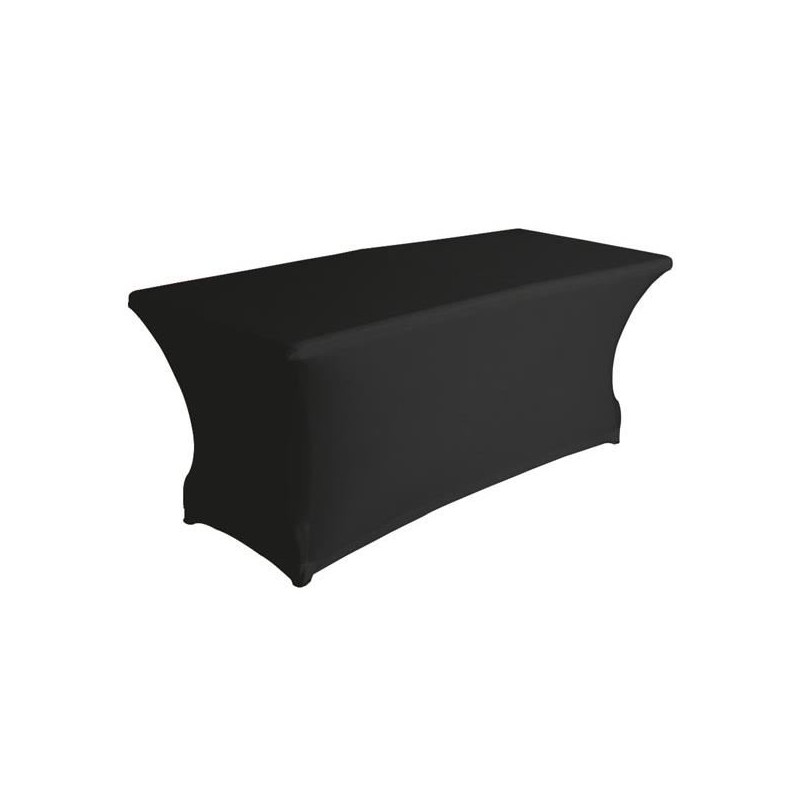 Housse de Table Noire 182x76cm H74 cm en Lycra