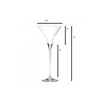 Vase Martini / Cocktail H70cm D30cm
