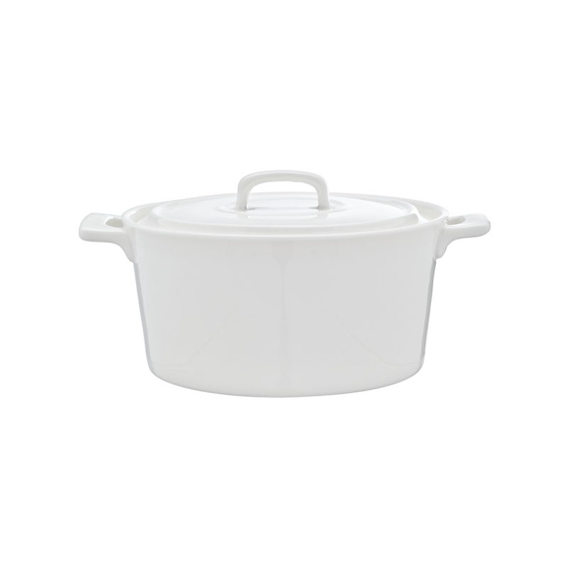 Mini cocotte Porcelaine Blanche avec Couvercle Ø10cm X H 6cm