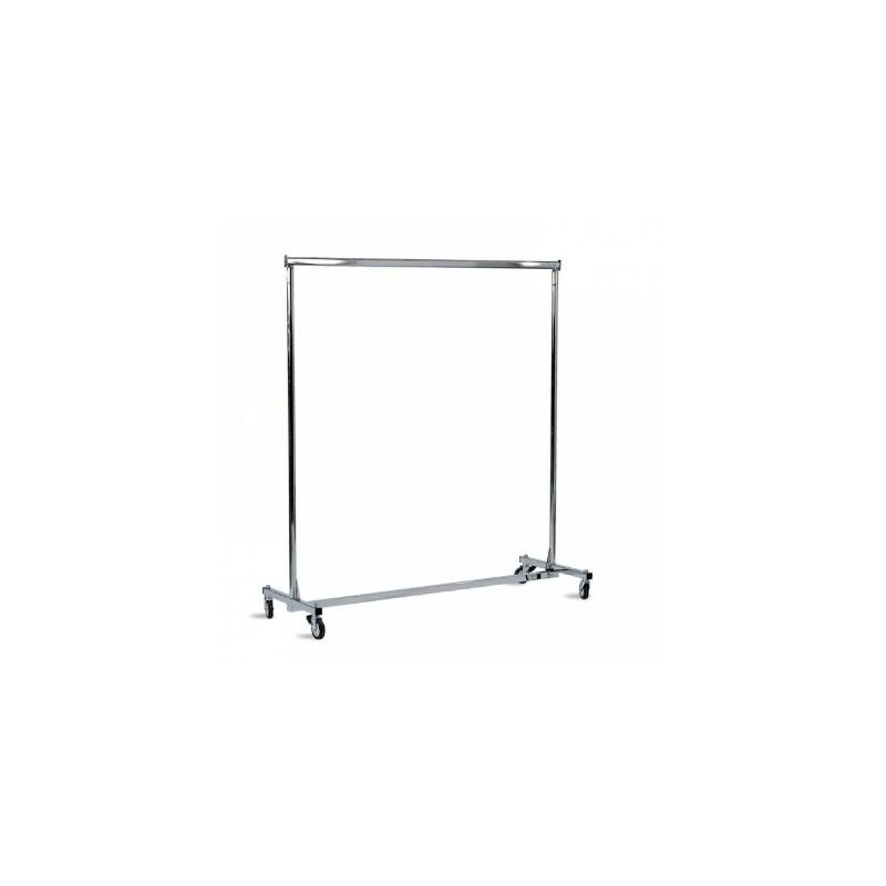 Portant/Porte manteau Vestiaire pliable Chromé longueur 150CM Charge 80 KG + 30 Cintres Alu