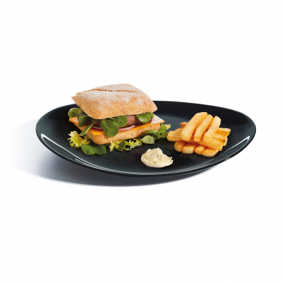 Assiette Evo Black Steak 32cm