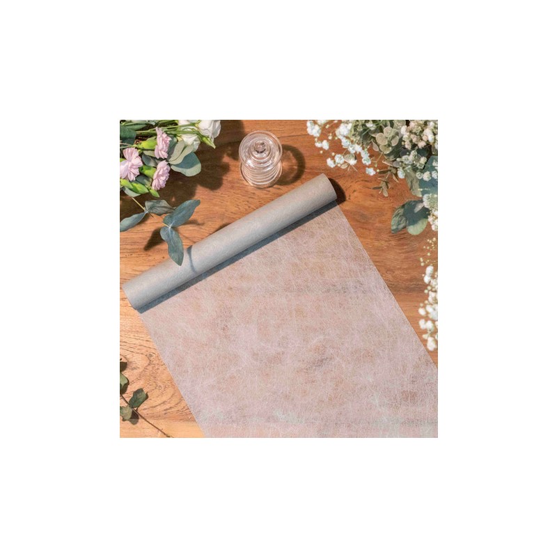 Chemin de table Intissé Luxe Taupe 30CMX5M