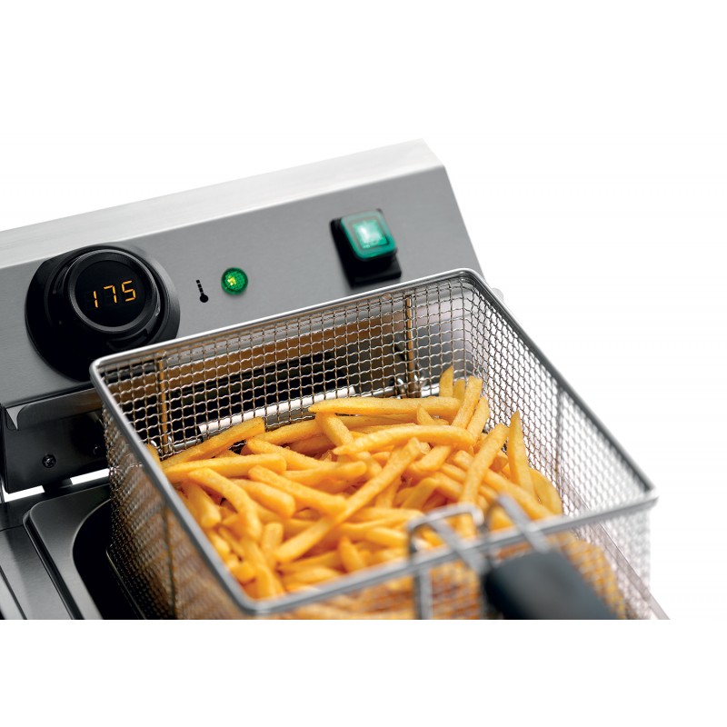 Friteuse Double 2 x 9L avec Vidange Électrique 2x 3300w