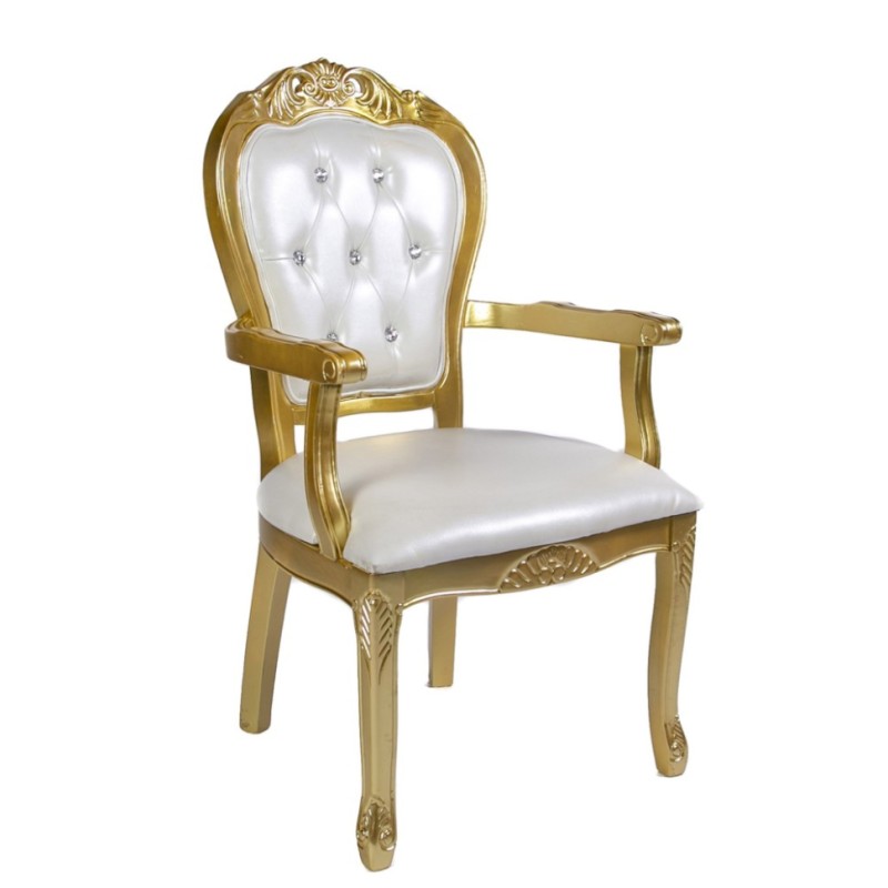 Fauteuil Baroque Doré - Devenez Roi & Reine