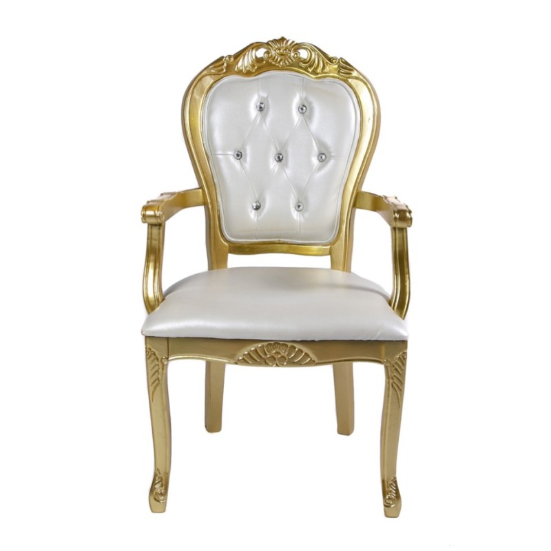 Fauteuil Baroque Doré - Devenez Roi & Reine