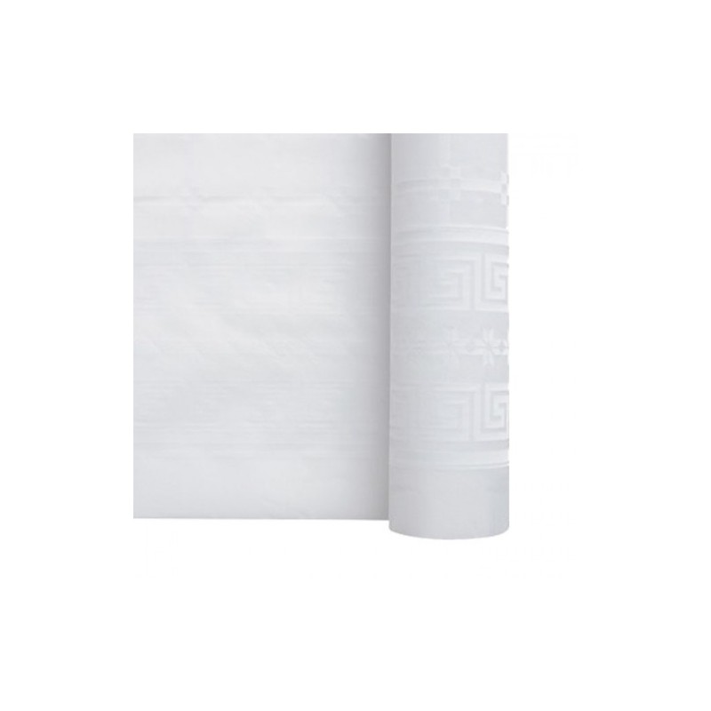 NAPPE ROULEAUX DAMASSE 50M BLANC