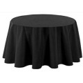 Nappe Polyester NOIRE Diamètre 280cm pour table 180cm (10 personnes)