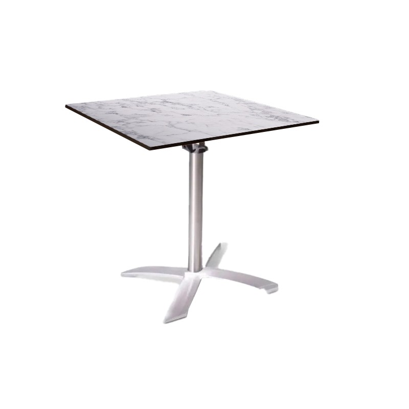Table Terrasse / brasserie Helsinki Marbre Blanc 70x70xh75cm