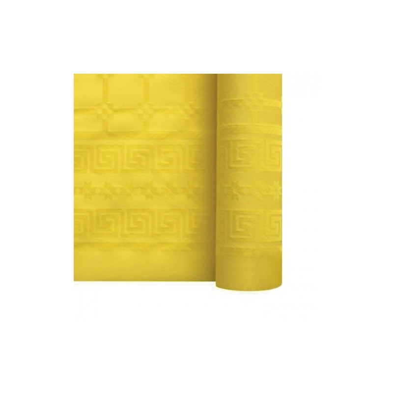 Rouleau Nappe Damassé 6M Jaune