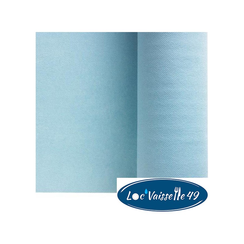 Rouleau Nappe Intissé 25M Bleu Clair / Azur "Papier doux et épais"