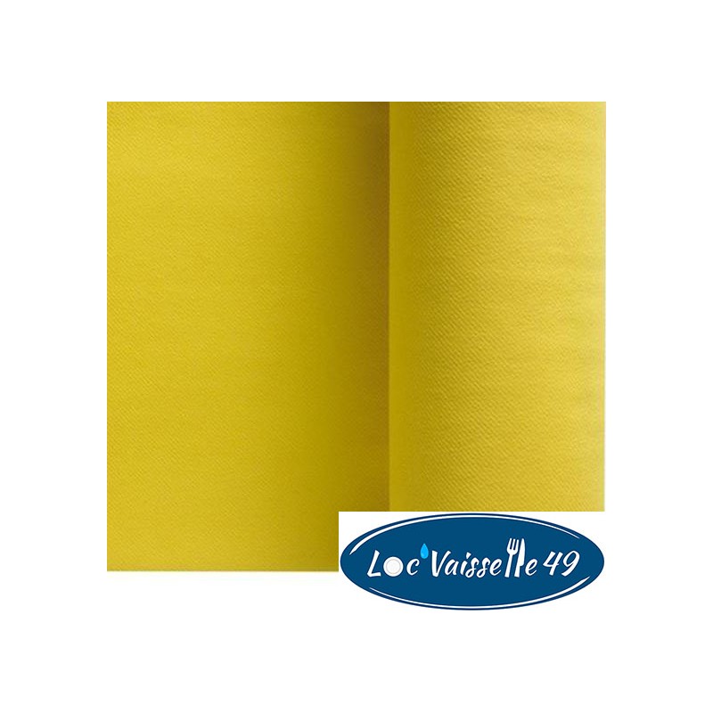 Rouleau Nappe Voie sèche 1,20x25m Jaune/Citron "Papier doux et épais"