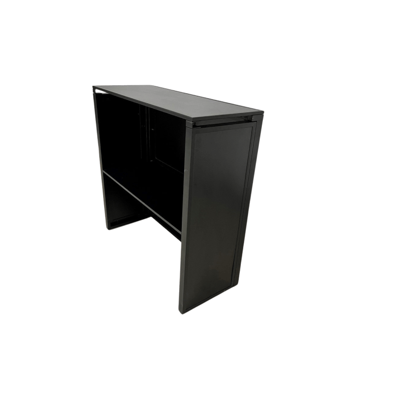 Banque d'Accueil Pliante en mélamine 1m x 1m x 40cm - Couleur Noire