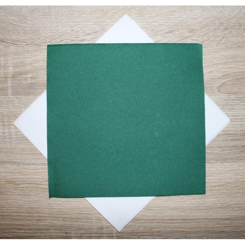 50 Serviettes Ouate VERT LUMIERE / SAPIN 38x38cm