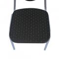 Chaise banquet/Conférence Confort Argent - Tissus noir (Classé M2) - destockage