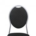 Chaise banquet/Conférence Confort Argent - Tissus noir (Classé M2) - destockage