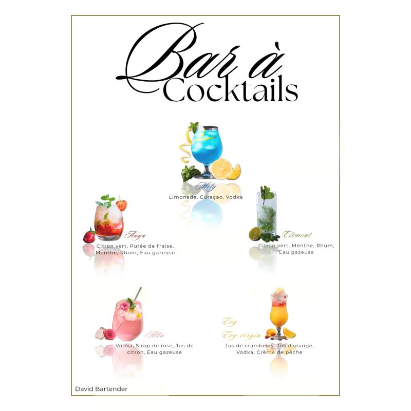 Pack Barman Prestige 5h - Cocktails illimités 50 personnes