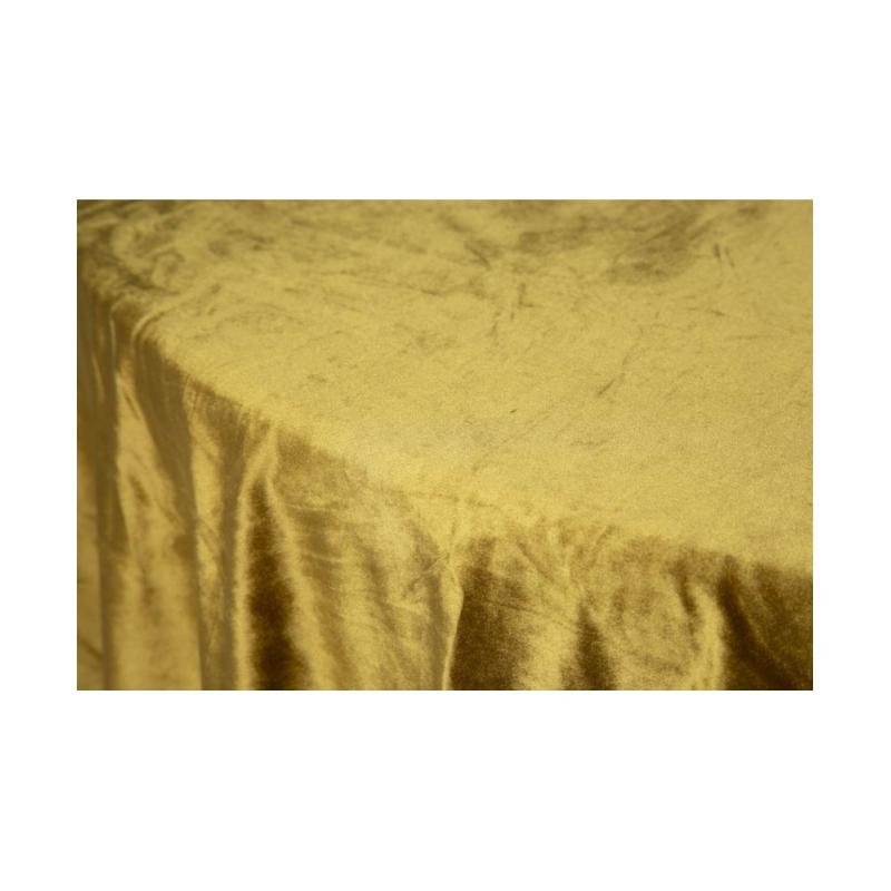 Nappe Ronde Velours Or  280 cm