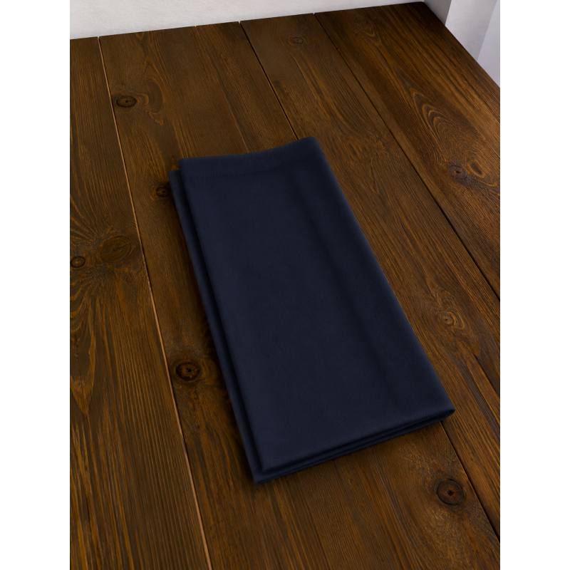 Serviette de table Bleu Marine 50x50cm Polycoton Coin Capuchon (C70)