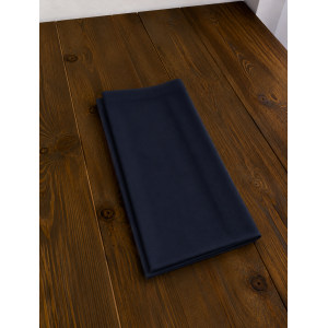 Serviette de table Bleu Marine 50x50cm Polycoton Coin Capuchon (C70)