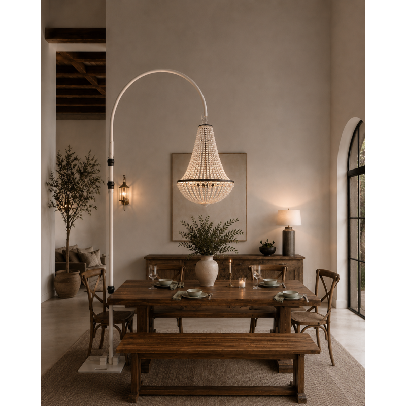 Suspension de table + Pied + Lustre ELIZABETH