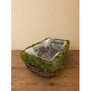 Panier Rotin-Herbe Nature 27x17xH12cm