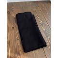 Serviette de table Noire 50x50cm Polycoton Coin Capuchon (C61)