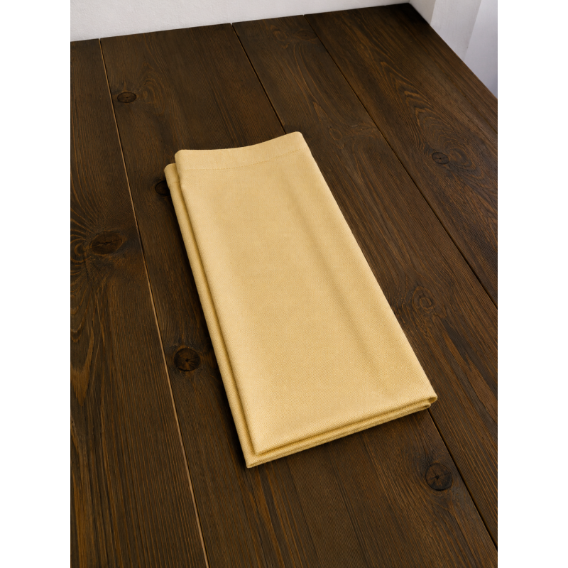 Serviette de table Marron Très Clair 50x50cm Polycoton Coin Capuchon (A21)