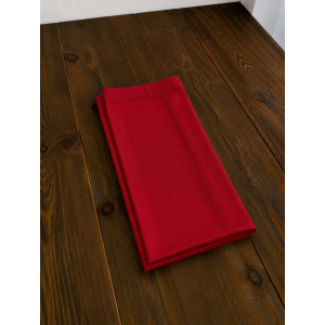Serviette de table Rouge 50x50cm Polycoton Coin Capuchon (CARM37)