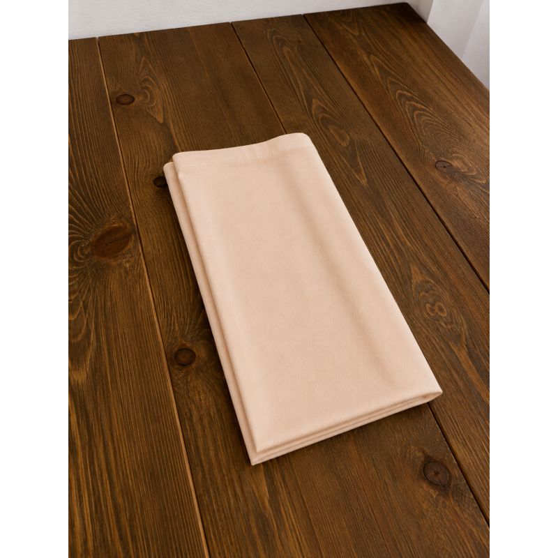 Serviette de table Saumon 50x50cm Polycoton Coin Capuchon (C60)