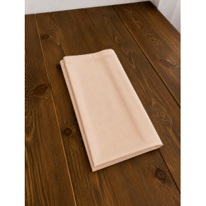 Serviette de table Saumon 50x50cm Polycoton Coin Capuchon (C60)