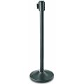 Poteau de balisage noir à sangle noire 2M