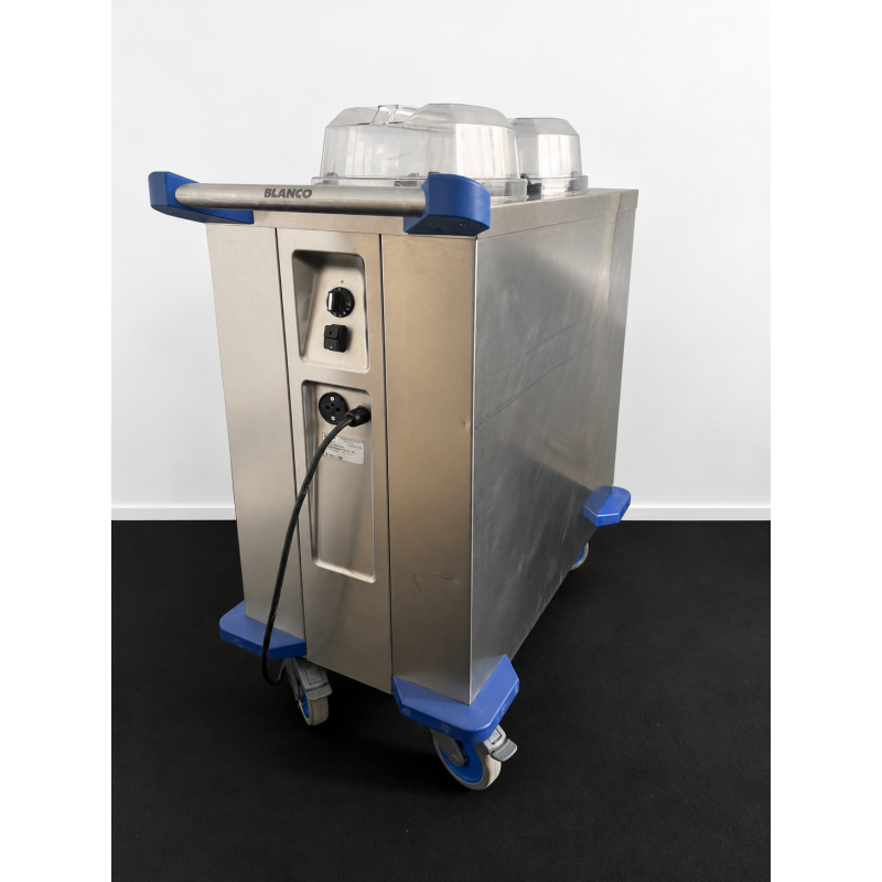 Chariot distributeur d'assiettes chauffant à niveau constant PRO (120 assiettes)