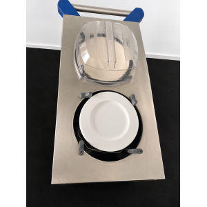 Chariot distributeur d'assiettes chauffant à niveau constant PRO (120 assiettes)