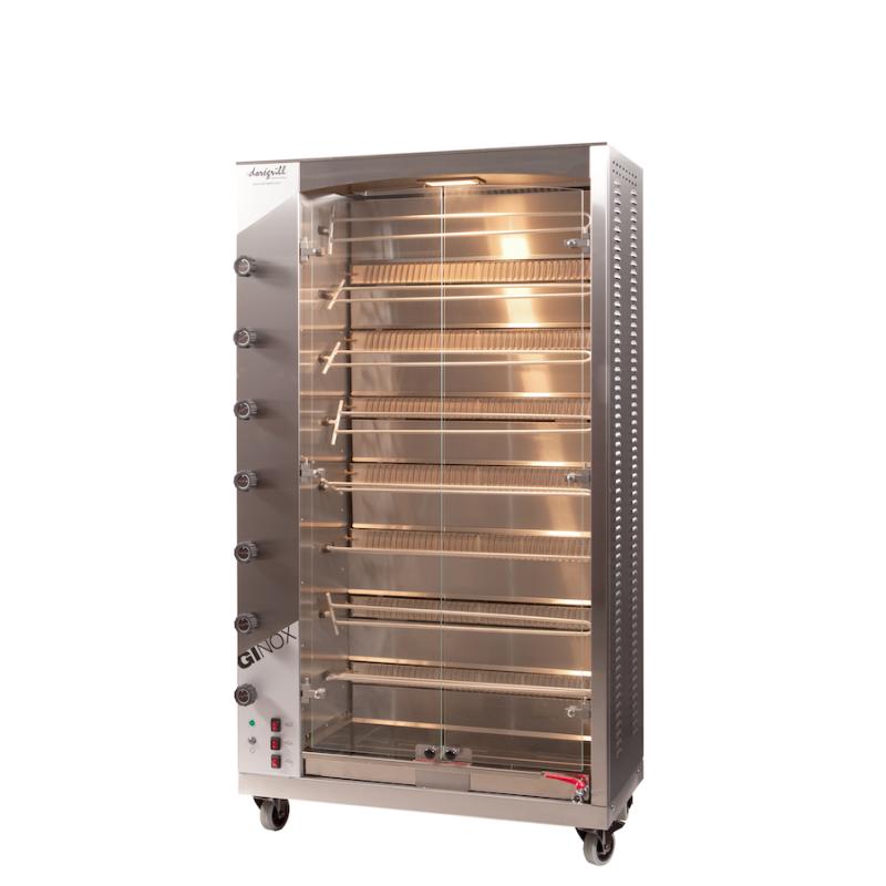 Rotissoire à gaz 8 broches pour 40 poulets - destockage